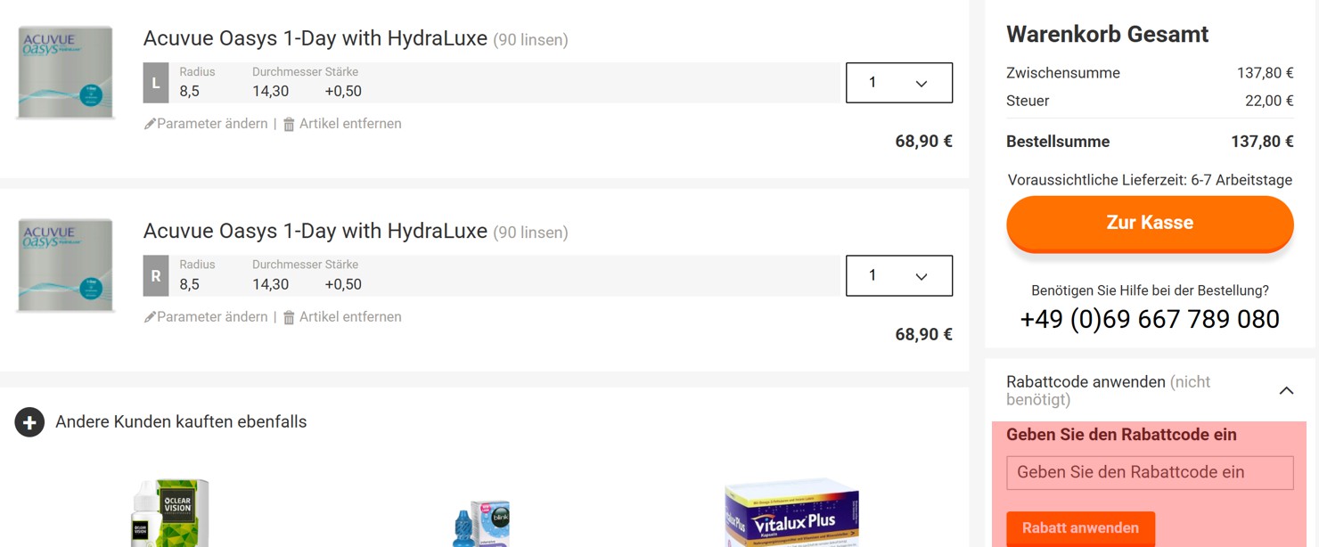 wie ist ein 123Optic Gutscheincode einzulösen