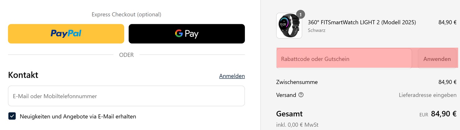 wie ist ein 360GradFitness Gutscheincode einzulösen