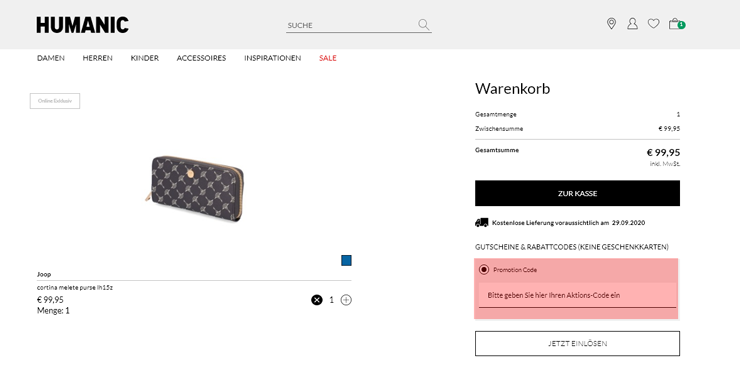 wie ist ein Humanic Gutscheincode einzulösen