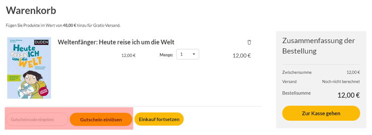 wie ist ein Lehrerwelt Gutscheincode einzulösen