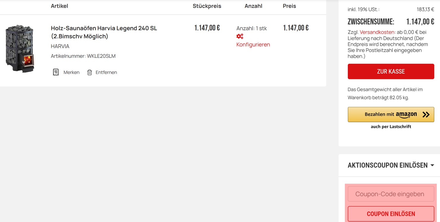 wie ist ein Amilano Gutscheincode einzulösen