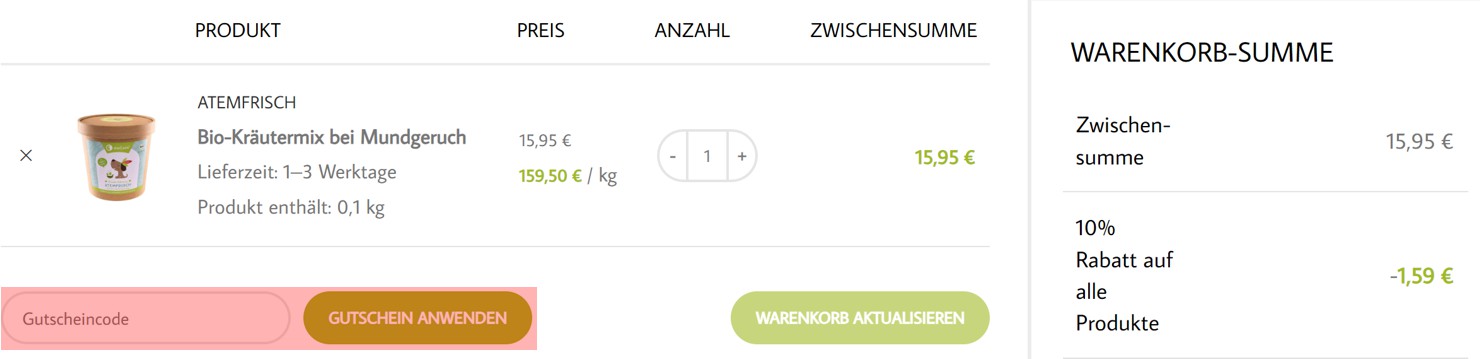 wie ist ein AniCanis Gutscheincode einzulösen