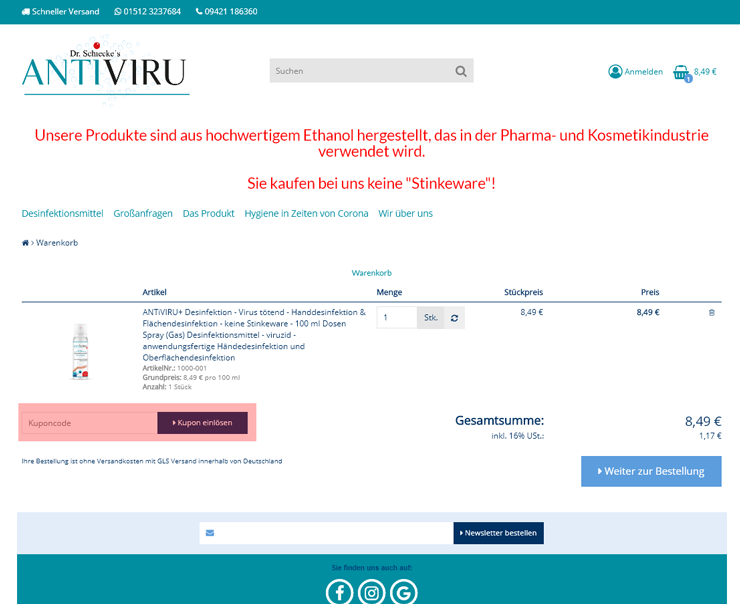 wie ist ein Antiviru Gutscheincode einzulösen