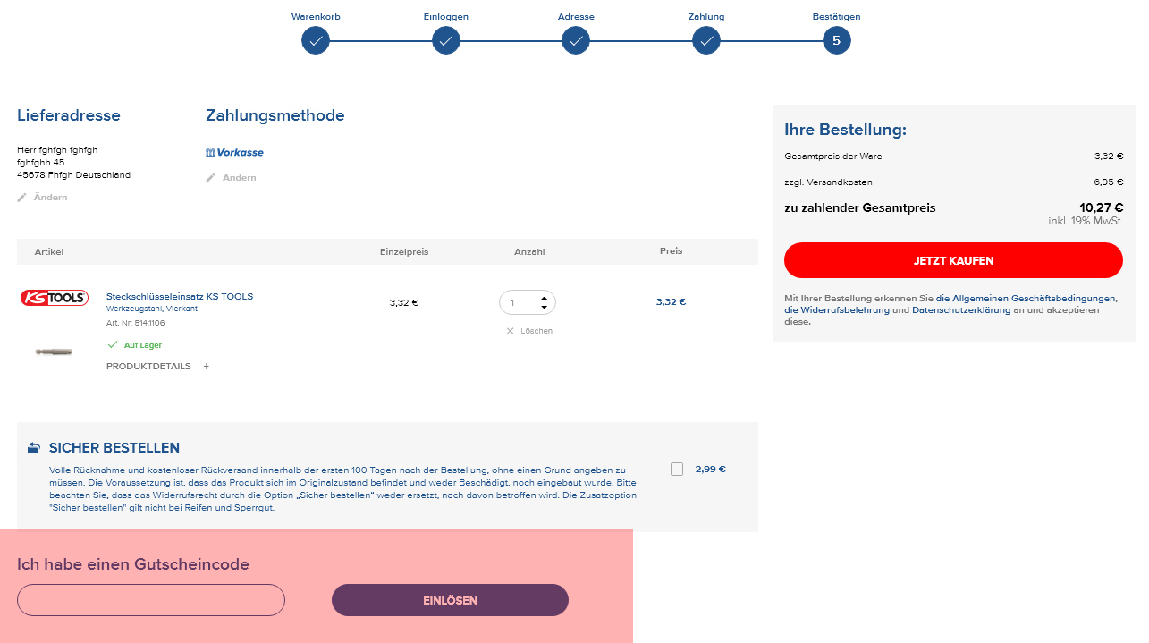 wie ist ein Autoteiledirekt.de Gutscheincode einzulösen