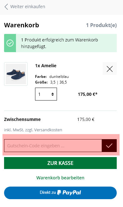 wie ist ein Bär Schuhe Gutscheincode einzulösen