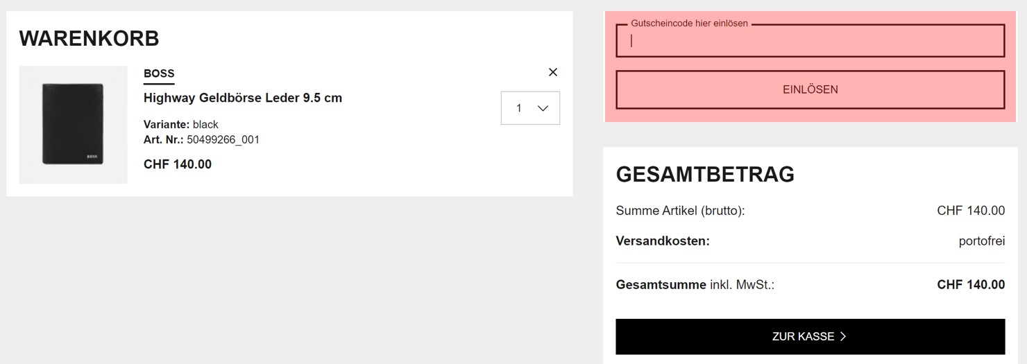 wie ist ein bags.ch Gutscheincode einzulösen