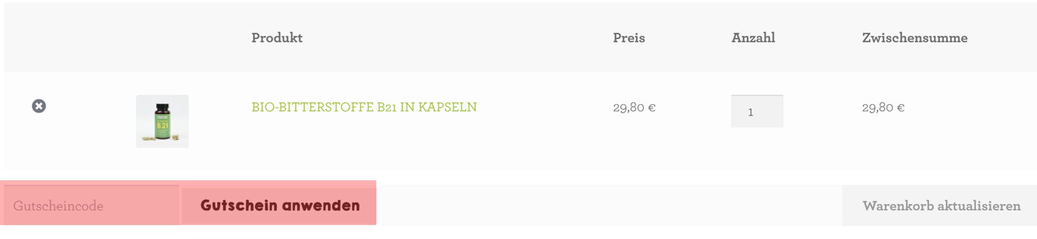 wie ist ein Basenbox Gutscheincode einzulösen