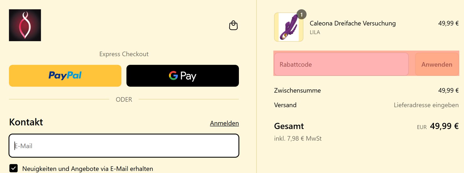 wie ist ein Basics4Joy Gutscheincode einzulösen