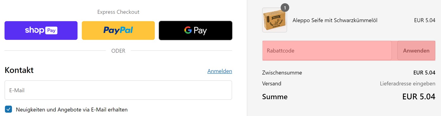 wie ist ein Beroia Shop Gutscheincode einzulösen