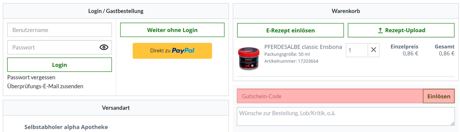 wie ist ein besser gesund Gutscheincode einzulösen