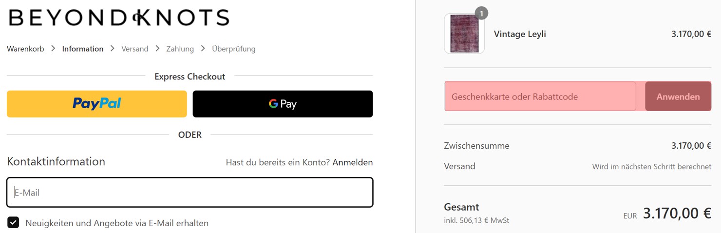 wie ist ein BeyondKnots Gutscheincode einzulösen