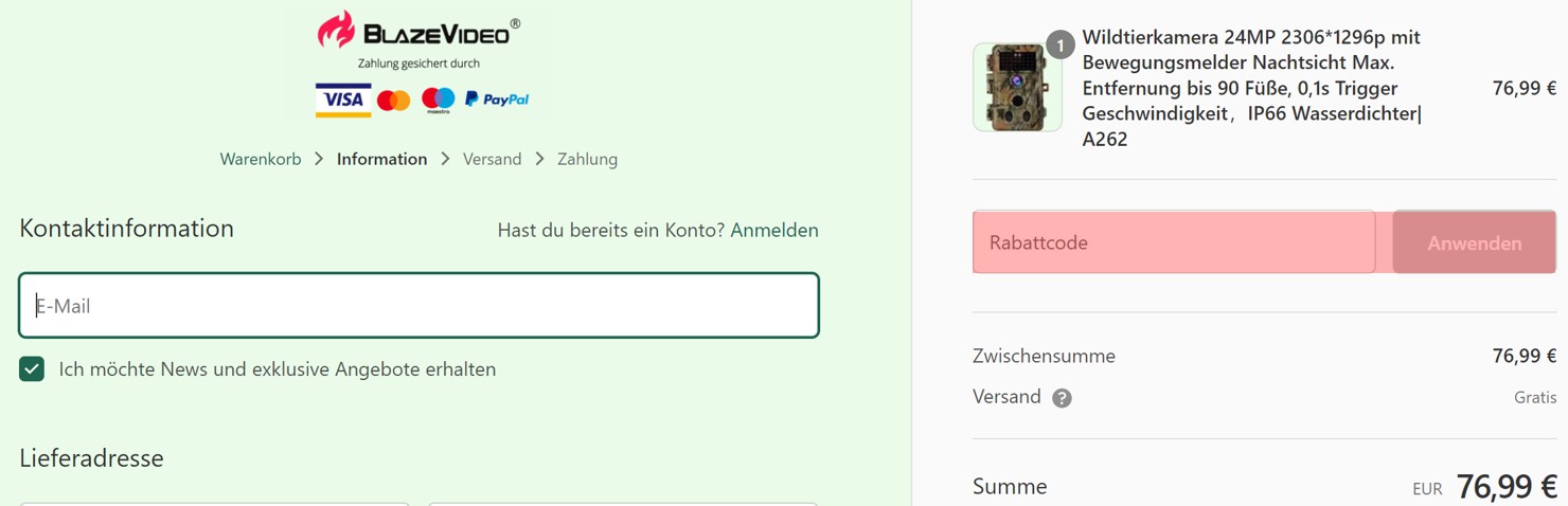 wie ist ein BlazeVideo Gutscheincode einzulösen