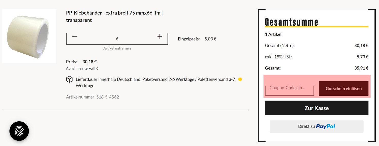 wie ist ein BOXXCO Gutscheincode einzulösen