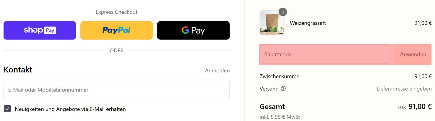wie ist ein Britts Superfoods Gutscheincode einzulösen