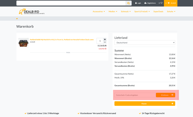 wie ist ein Dealbird Gutscheincode einzulösen