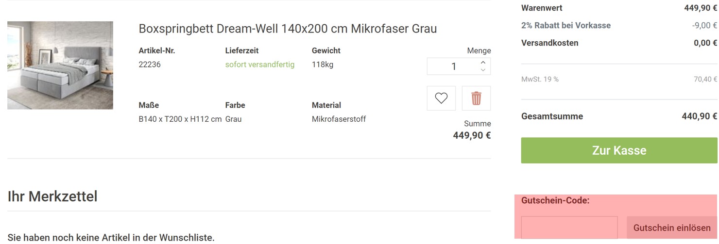 wie ist ein DeLife Gutscheincode einzulösen