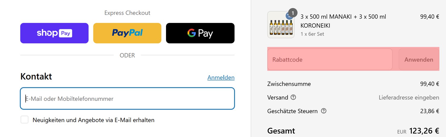 wie ist ein Delinio Gutscheincode einzulösen