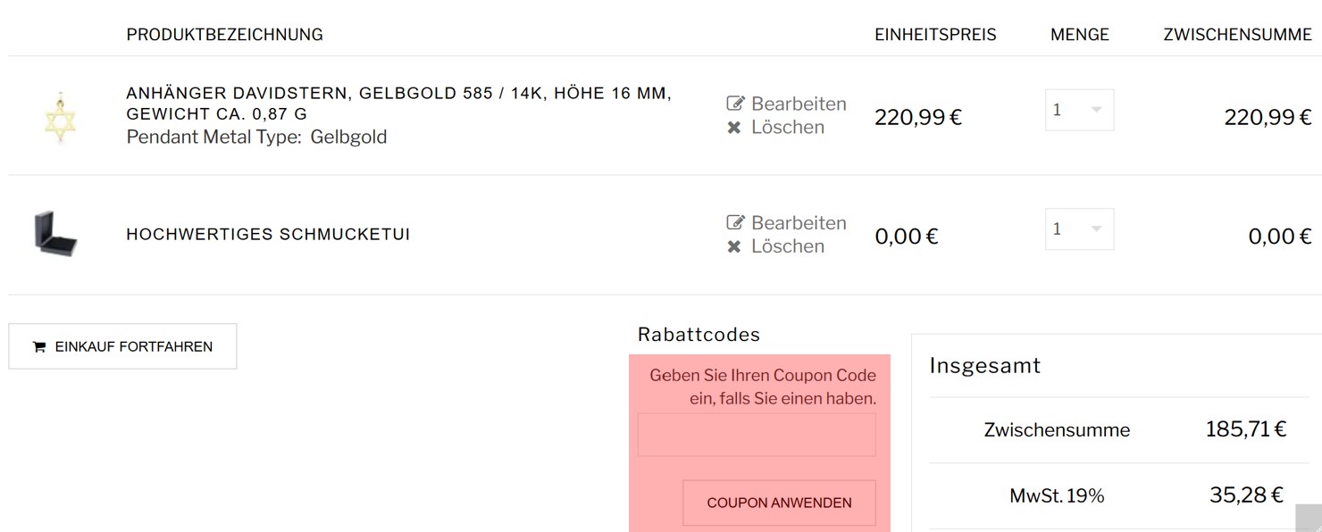 wie ist ein Edelind Gutscheincode einzulösen