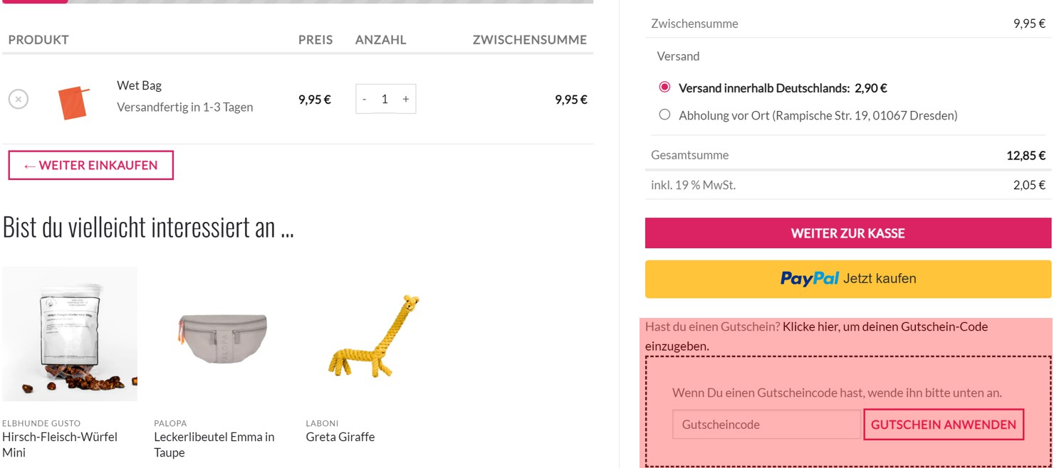 wie ist ein Elbhunde Dresden Gutscheincode einzulösen