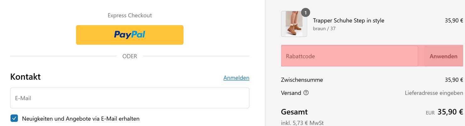 wie ist ein Everly Boutique Gutscheincode einzulösen