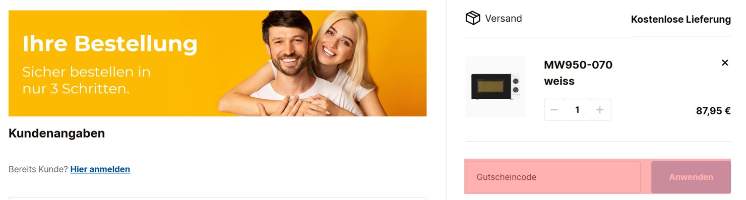 wie ist ein Exquisit Gutscheincode einzulösen