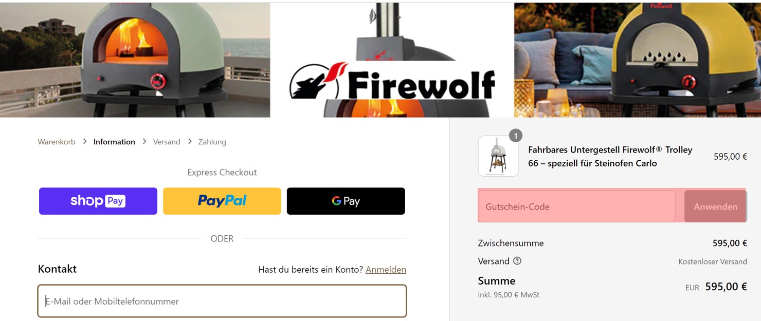 wie ist ein Firewolf Germany Gutscheincode einzulösen