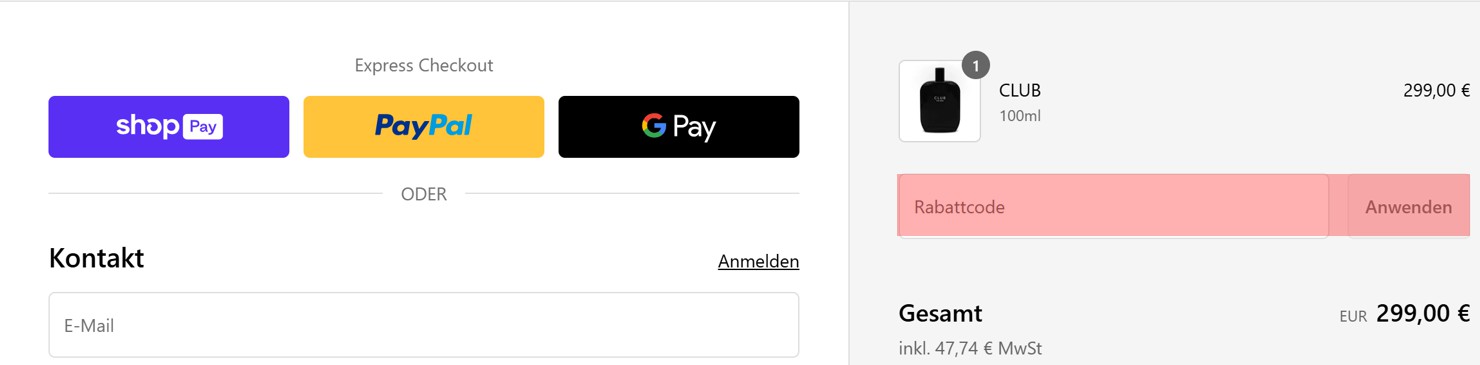 wie ist ein Fragrance One Gutscheincode einzulösen