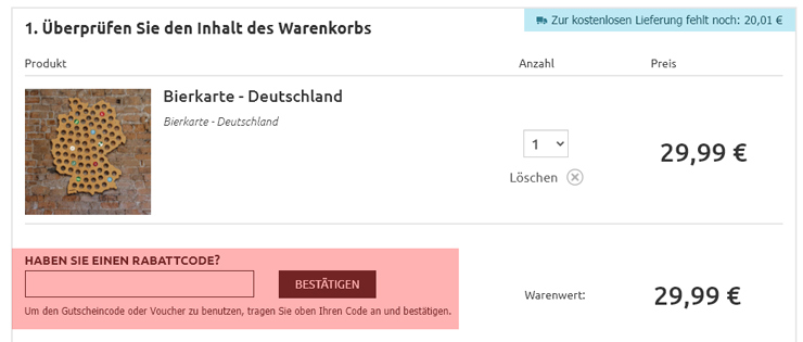 wie ist ein Geschenkspeziell Gutscheincode einzulösen