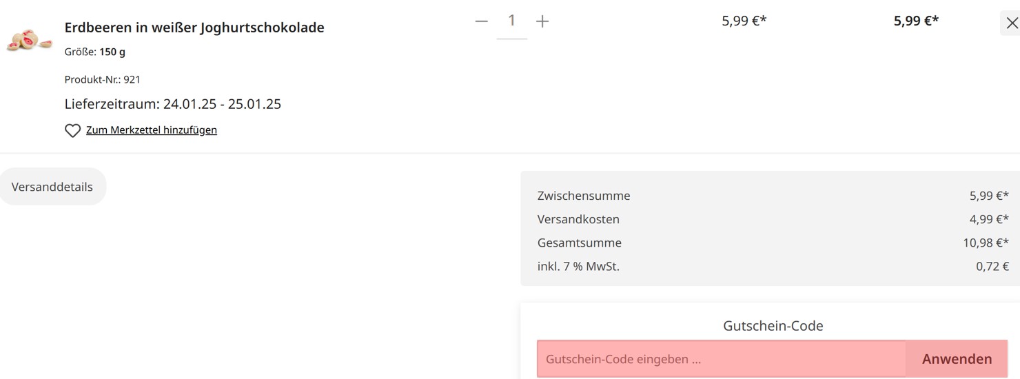 wie ist ein Gewürze Boomers Gutscheincode einzulösen