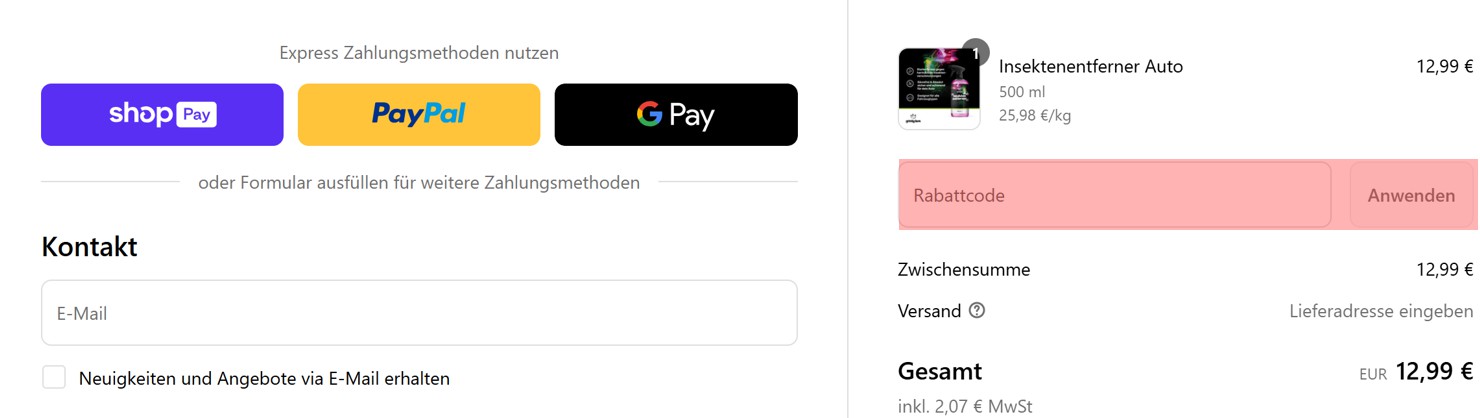wie ist ein GrizzlyClean Gutscheincode einzulösen