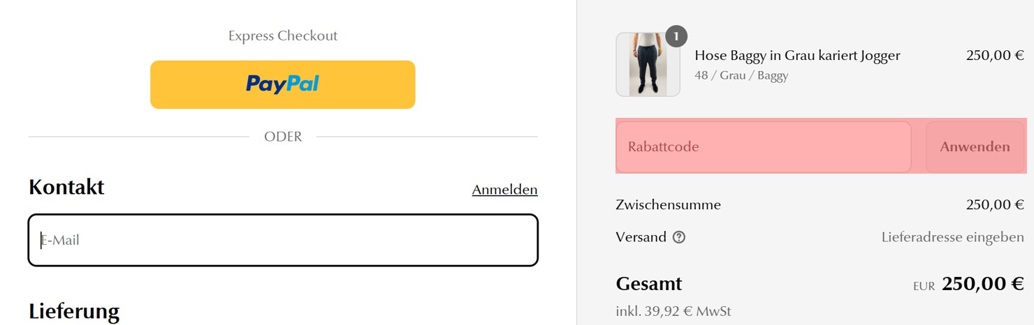 wie ist ein Henriks Gutscheincode einzulösen