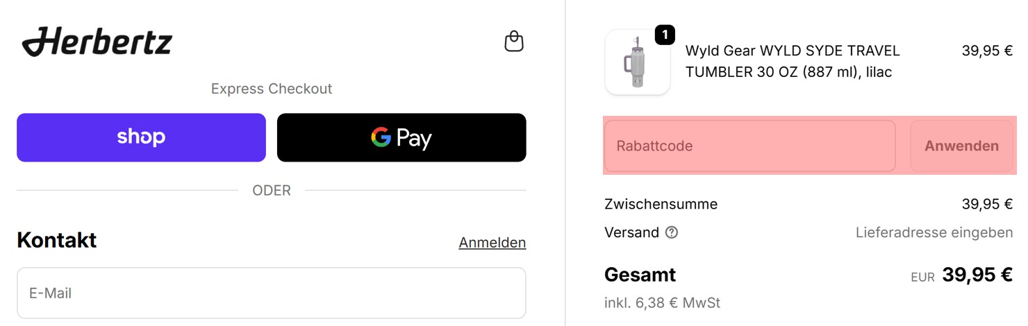 wie ist ein Herbertz Gutscheincode einzulösen