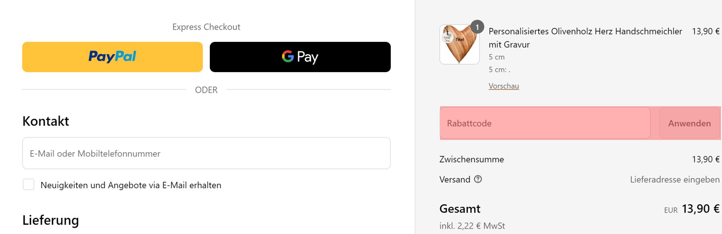 wie ist ein Kassis Gutscheincode einzulösen