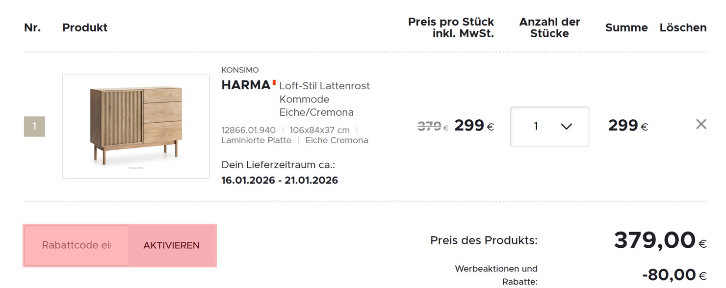 wie ist ein Konsimo Gutscheincode einzulösen