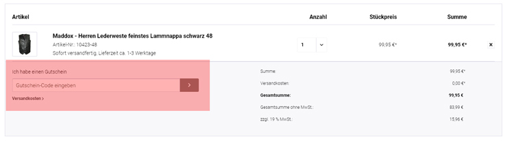 wie ist ein Lederjacken24 Gutscheincode einzulösen