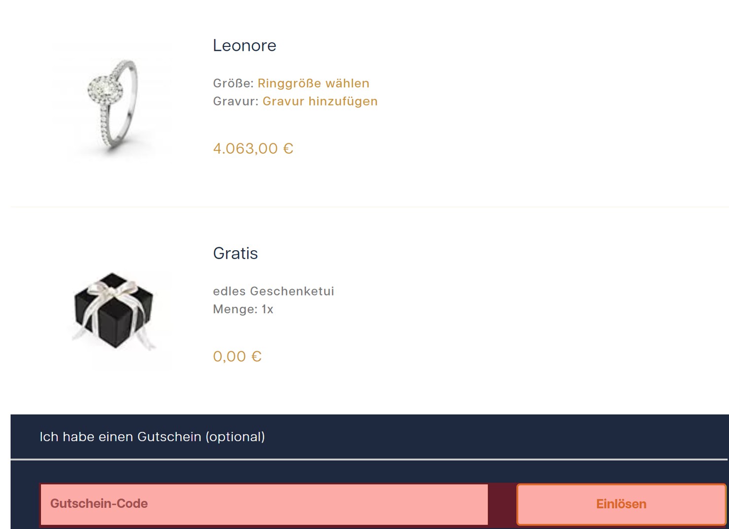 wie ist ein Lovely Rings  Gutscheincode einzulösen