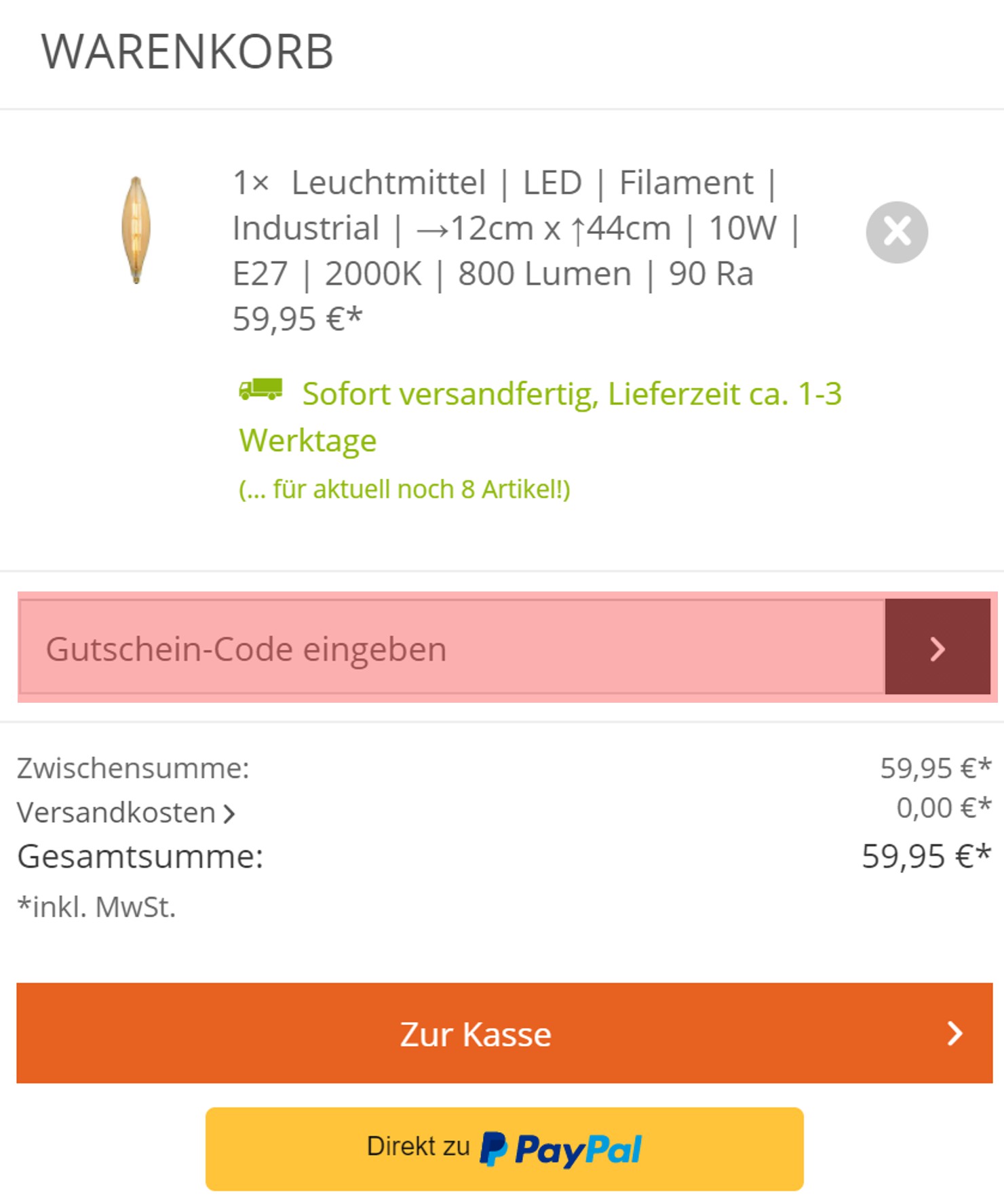 wie ist ein marelida Gutscheincode einzulösen