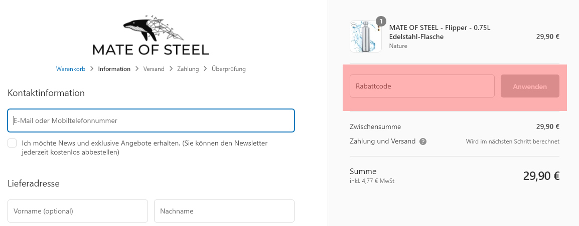 wie ist ein Mate Of Steel  Gutscheincode einzulösen