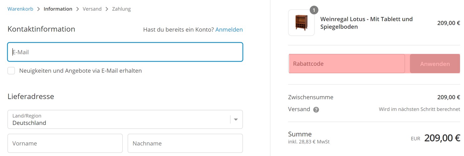 wie ist ein Memomad Gutscheincode einzulösen