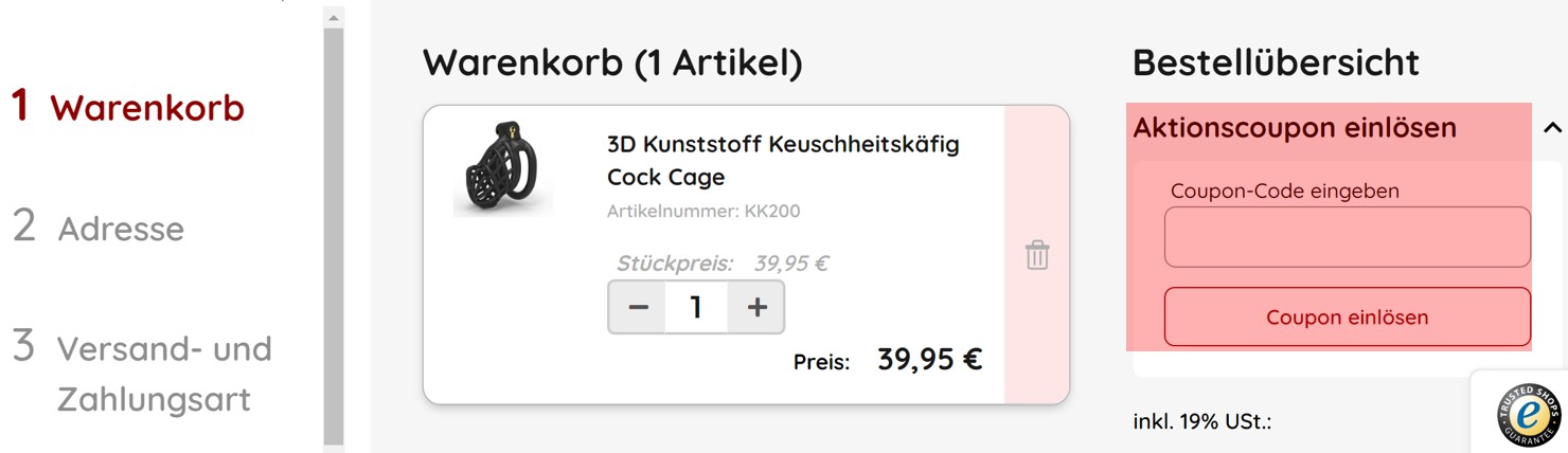 wie ist ein Mens-Shop24 Gutscheincode einzulösen