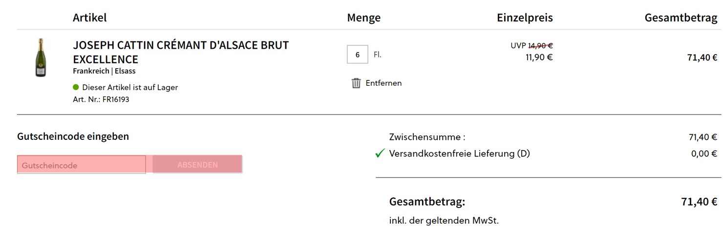 wie ist ein Meravino Gutscheincode einzulösen