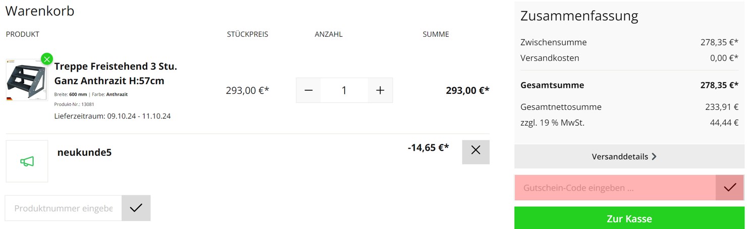 wie ist ein Metallbau Mierzwa Gutscheincode einzulösen