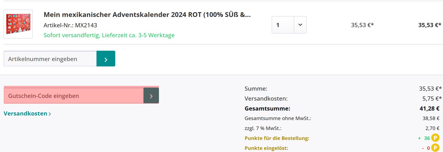 wie ist ein MexHaus Gutscheincode einzulösen