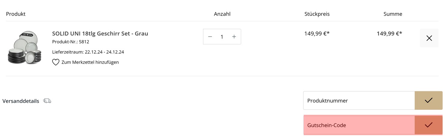 wie ist ein Moritz & Moritz Gutscheincode einzulösen
