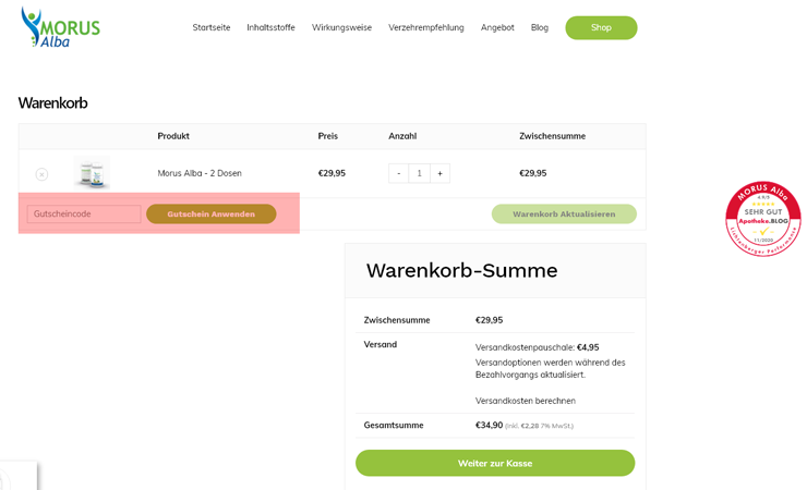 wie ist ein Morus Alba  Gutscheincode einzulösen