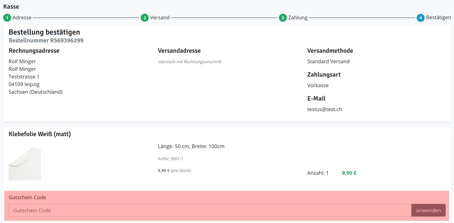 wie ist ein myfolie Gutscheincode einzulösen