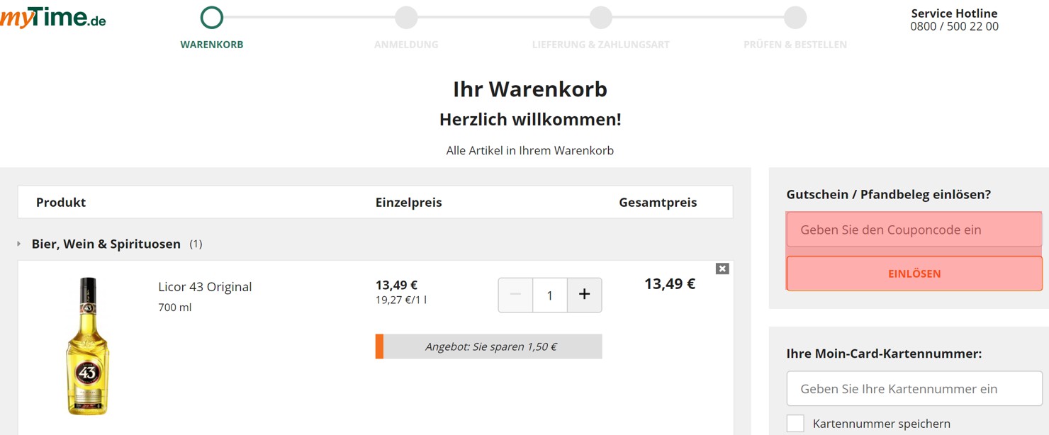wie ist ein Mytime.de Gutscheincode einzulösen