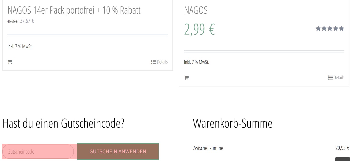 wie ist ein Naturalgoodies Gutscheincode einzulösen