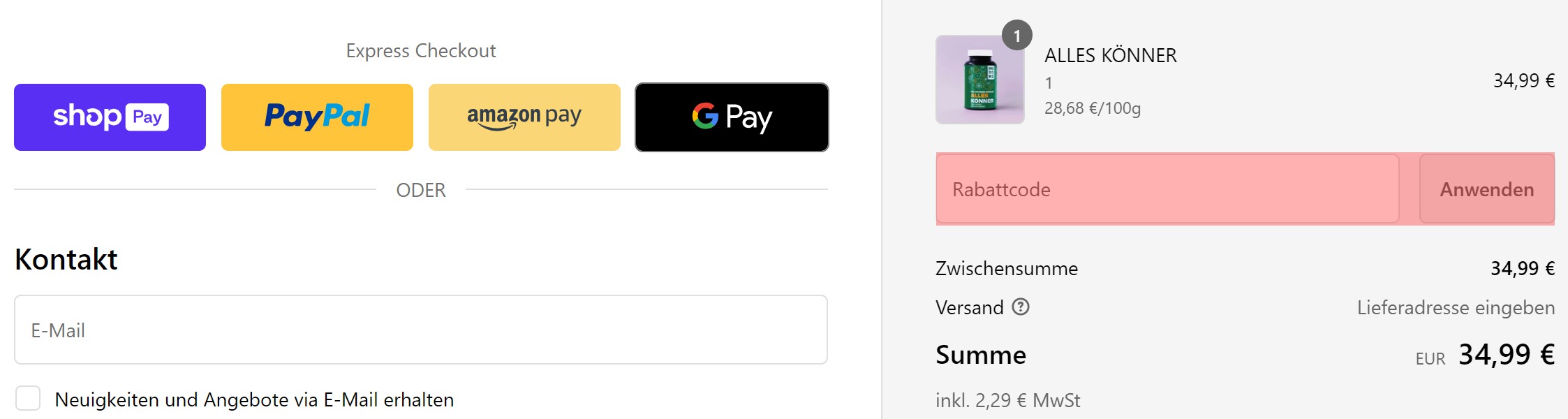 wie ist ein Nutori Gutscheincode einzulösen