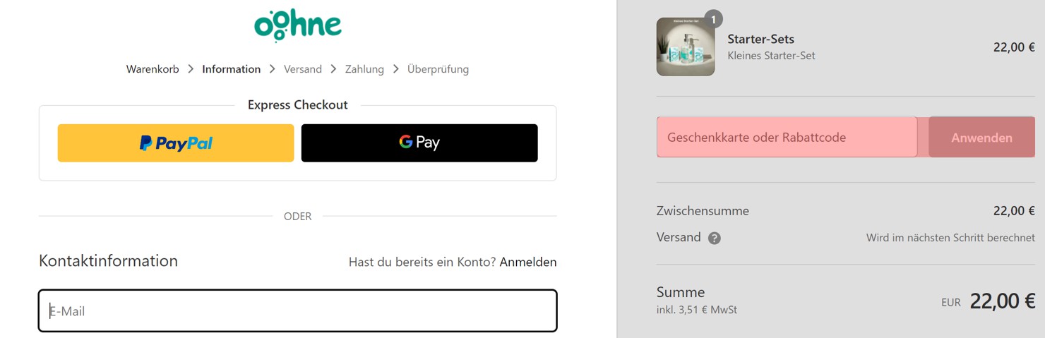 wie ist ein ooohne Gutscheincode einzulösen